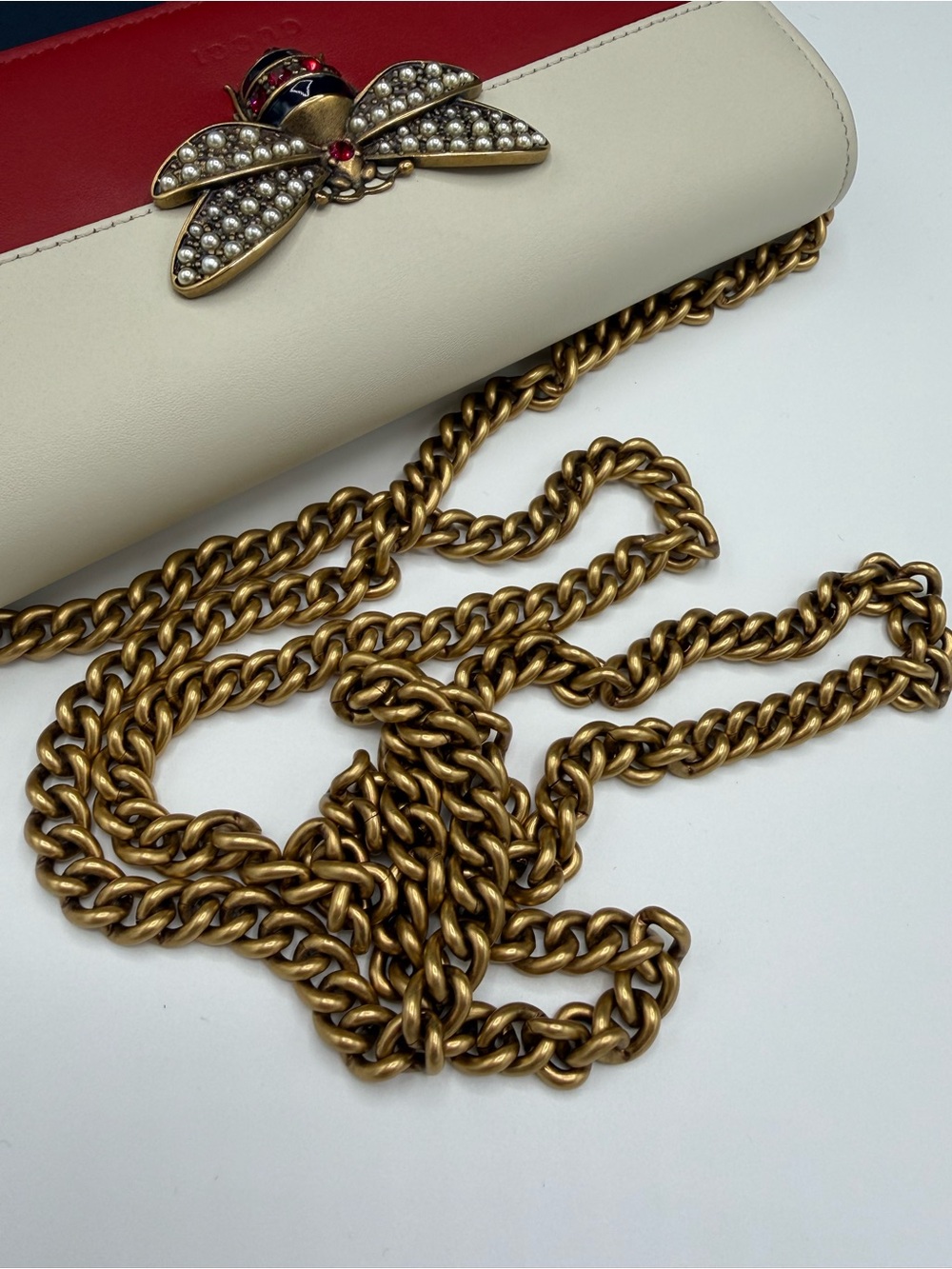 Gucci Queen Margaret Leather Wallet on Chain Crossbody Bag - Picture 9 of 9